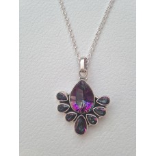 708 topaze arc en ciel, argent sterling